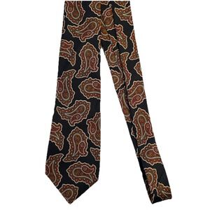 SHEAF and CABER Vintage Tie USA Made Italian‎ Silk Mens Blue Paisley Necktie